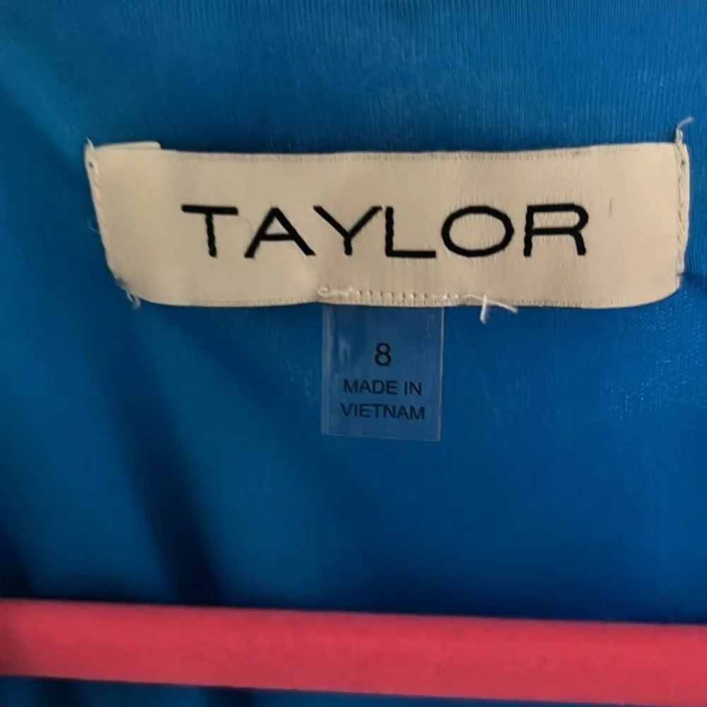 Taylor Blue Wrap Sundress with Puff Sleeves - Picture 2 of 5